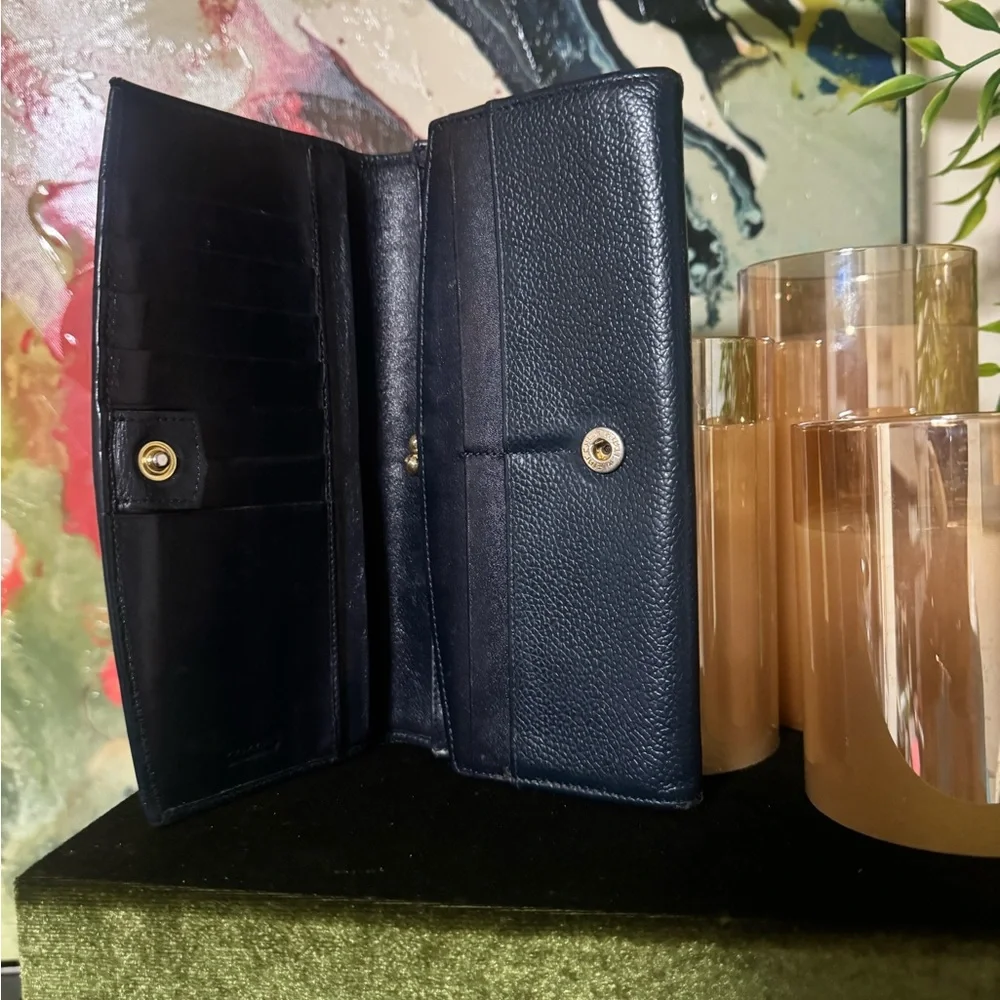 Coach Navy Blue Leather Wallet (Vintage) - Picture 14 of 15